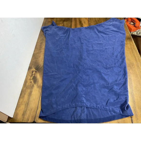 Vince. Womens Short Dolman Sleeve Deep V Neck Shift Dress Blue Silk Size XS - Picture 8 of 10